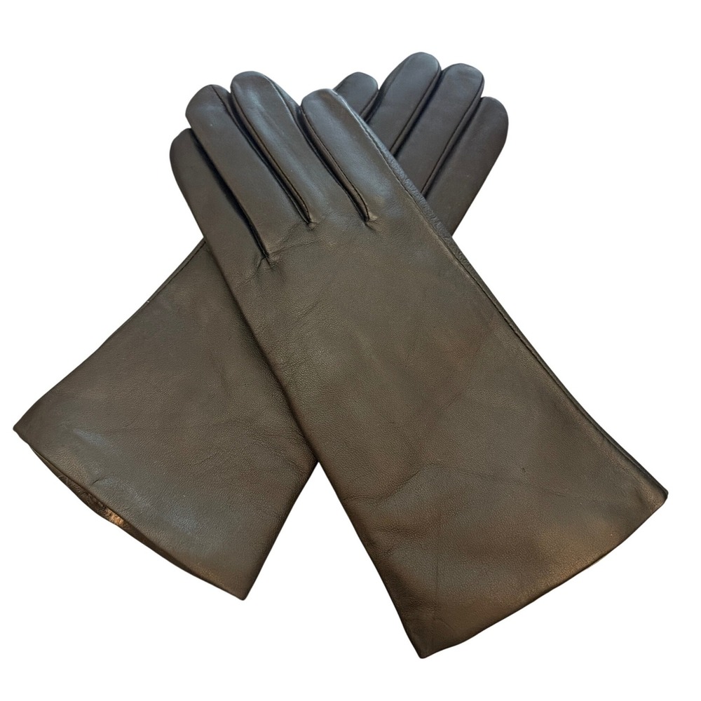 Vintage Deadstock NWOT Leather Gloves Cashmere Lined Luxury Minimalist Winter